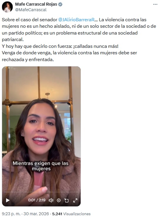 Mafe Carrascal pidió protocolos claros en partidos ante casos de acoso y abuso en Casanare - crédito @MafeCarrascal/X
