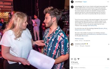 Nicoline Refsing con Blas Cantó