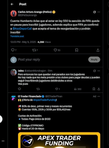El periodista que está al tanto de la actualidad del cuadro Azucarero, explicó que charló con el presidente de la institución y que el ente deportivo aceptó las condiciones de reorganización del club - crédito @ElPetisoArango / X