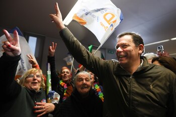Imagen del principal candidato de la derecha en Portugal, Luís Montenegro (EFE/EPA/TIAGO PETINGA)