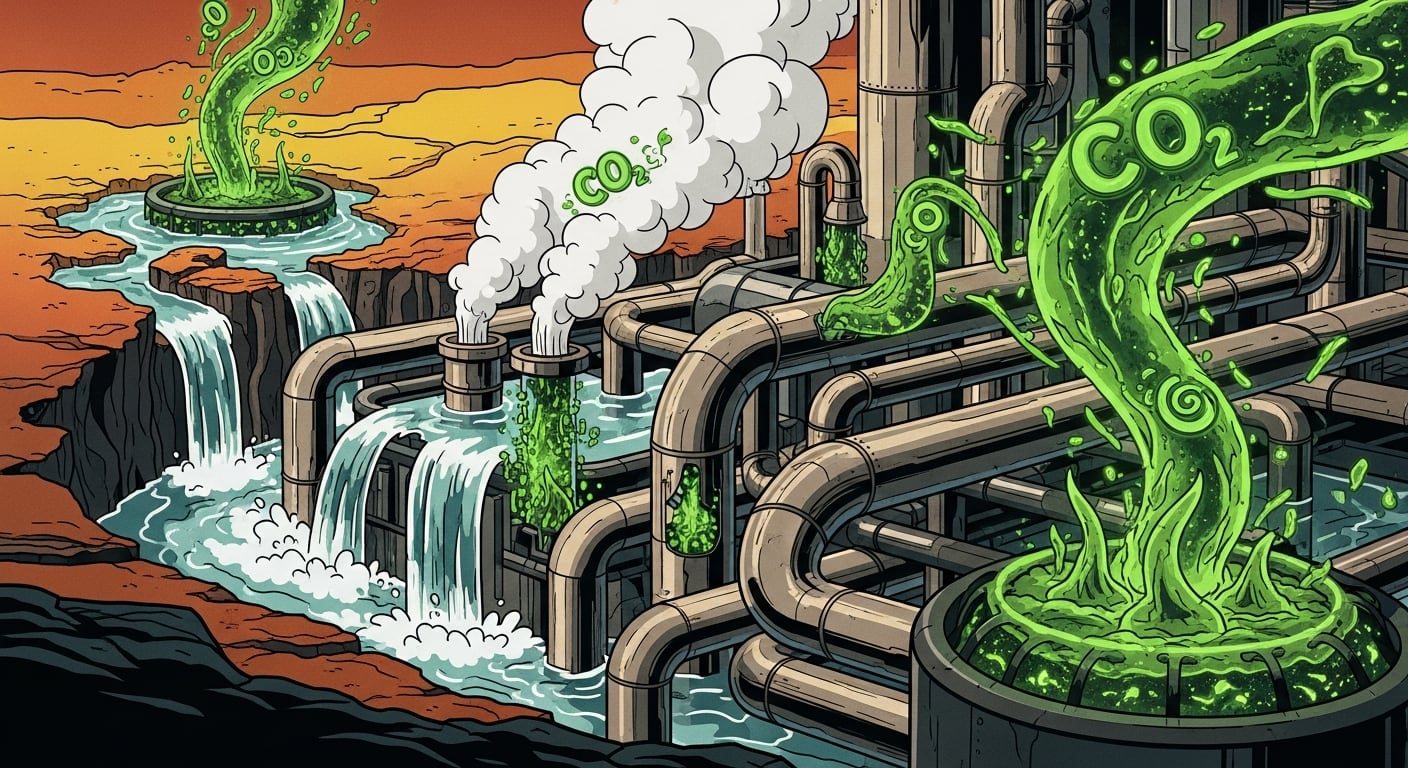 El estudio de la universidad de Manchester demuestra que los microorganismos de fuentes termales convierten emisiones de CO2 en biopolímeros y vitaminas útiles para la industria (Imagen Ilustrativa Infobae)