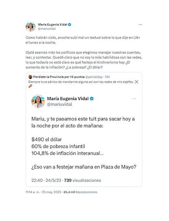 María Eugenia Vidal se refirió