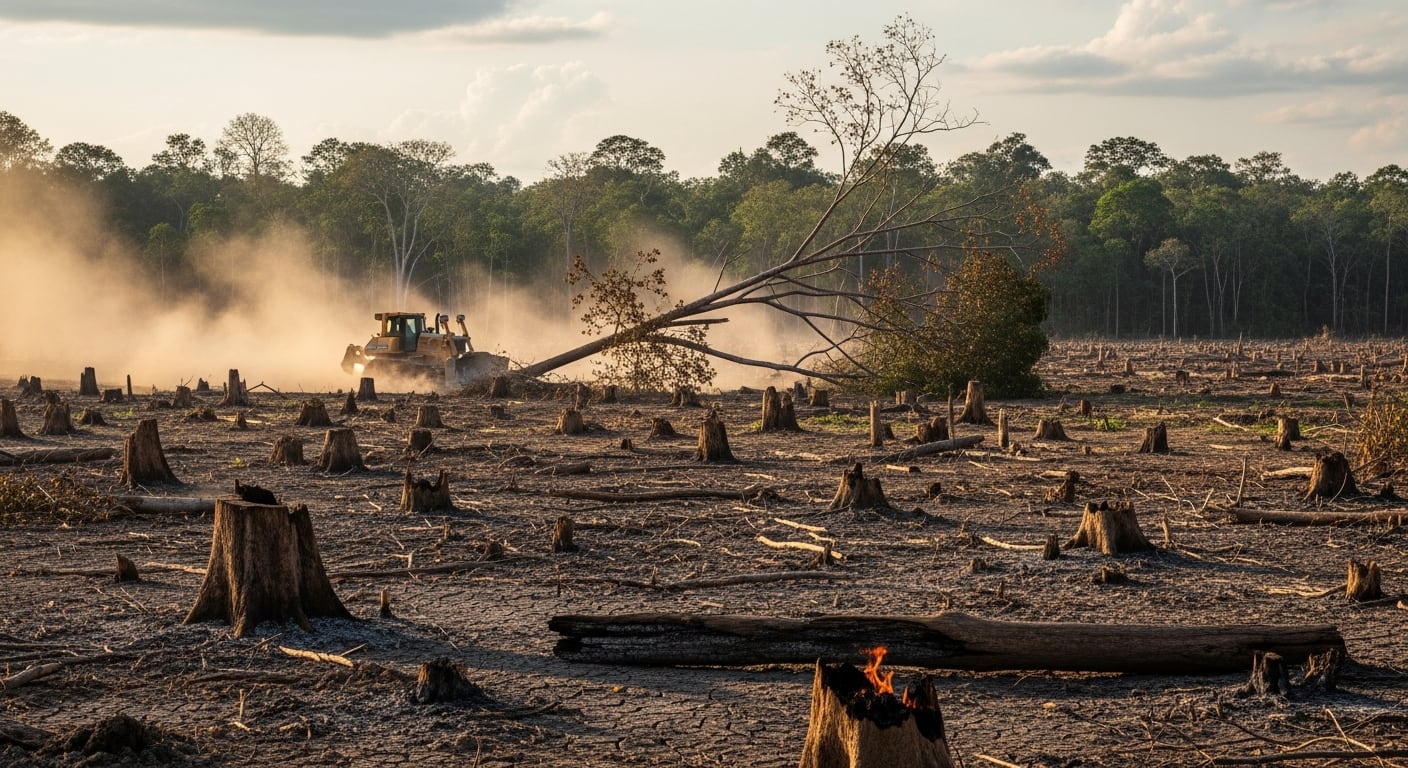 El uso masivo de biomasa para BECCS pondría en riesgo la biodiversidad y los hábitats naturales por la conversión de tierras y la tala de bosques (Imagen Ilustrativa Infobae)
