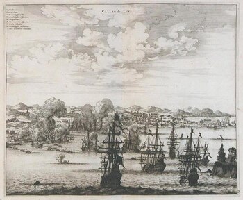 Grabado de un asedio Pirata