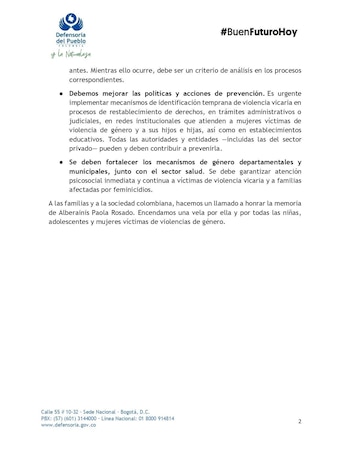 La Defensoría del Pueblo exige