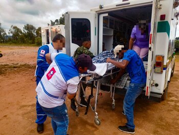 La evacuación de los menores