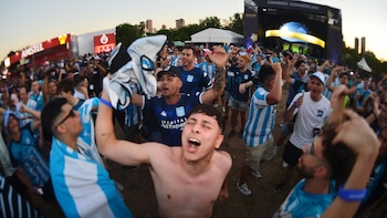 Los hinchas de Racing disfrutaron