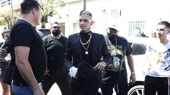 L-gante ingresando a tribunales (Ramiro