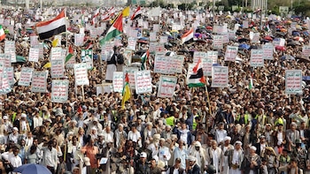 Marchas masivas en el Yemen