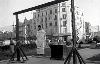 Fue arrestado, interrogado, torturado, juzgado, sentenciado a muerte y ahorcado en la Plaza Marje, en el centro de Damasco, el 18 de mayo de 1965