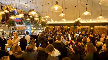 Decenas de venezolanos se congregaron