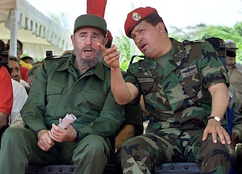 Fidel Castro y Hugo Chávez,