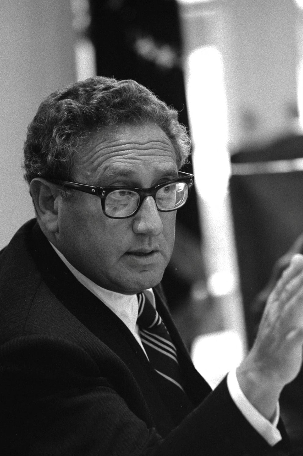 Graham fue alumno de Kissinger en Harvard y luego su colega en la administración Nixon. Una relación que describió con cautela a lo largo de su carrera (Gerald R. Ford Library/Handout via REUTERS)