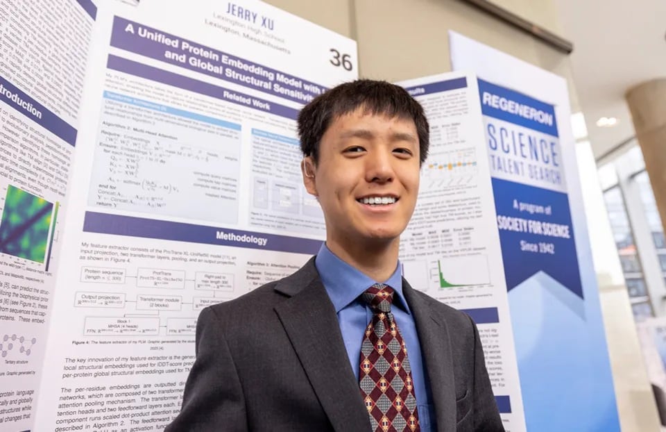 Jerry Xu ganó 90.000 dólares en Estados Unidos por crear una inteligencia artificial que acelera el análisis de proteínas y aminoácidos
