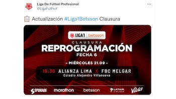La reprogramación para el partido