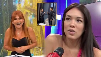 Magaly Medina arremete contra Jazmín Pinedo por defender a Alejandra Baigorria. (Composición: Infobae)