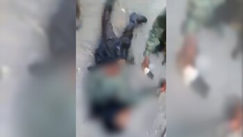 El cuerpo fue arrastrado por