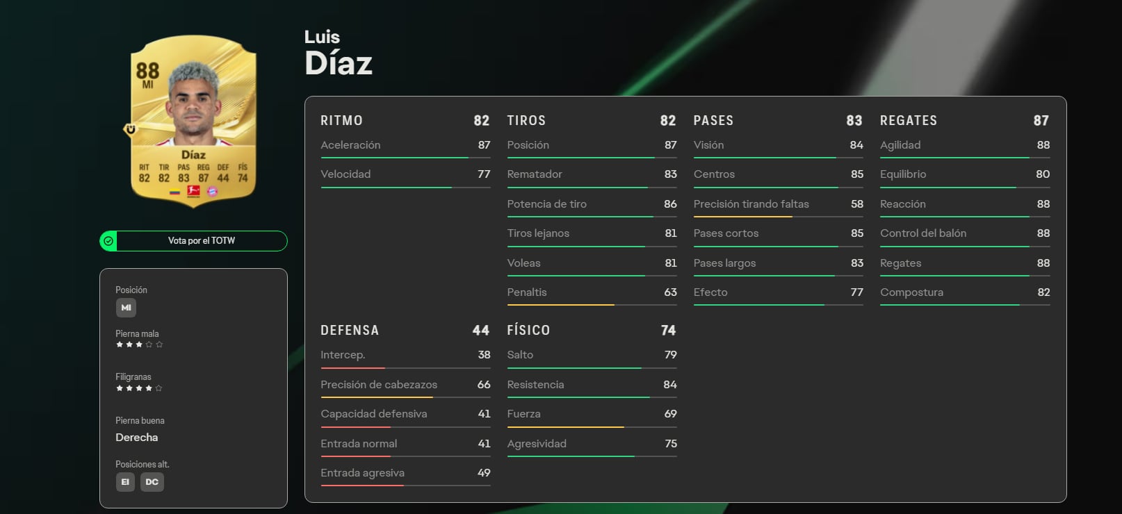 Luis Díaz destaca actualmente en el Bayern de Múnich.