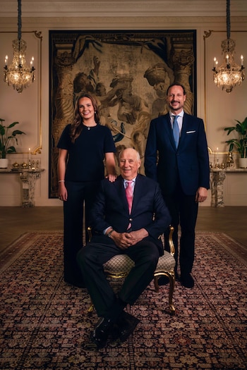 El rey Harald, el príncipe heredero Haakon y la princesa Ingrid Alexandra (Ola Vatn / La Casa Real)