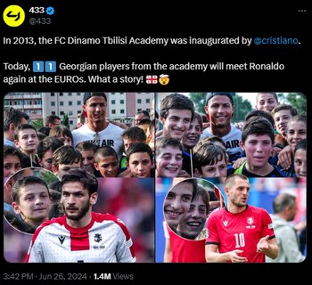 Tweet identificando a los jugadores