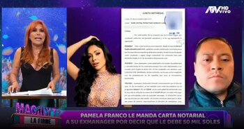 Pamela Franco envía carta notarial