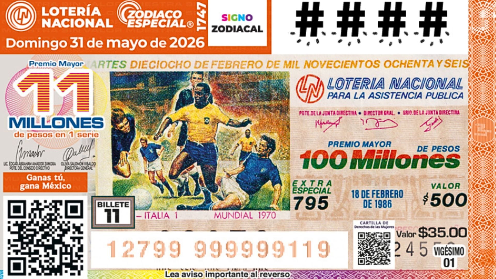 Resultados Sorteo Zodiaco Especial 1747 Lotería Nacional domingo 31 de mayo: premio mayor y números ganadores
