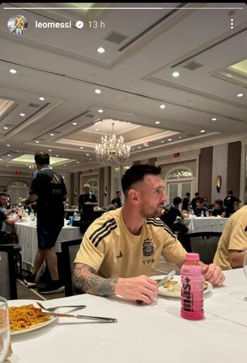 El argentino publicó esta fotografía