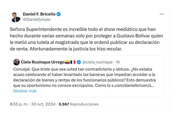 En un segundo mensaje, el