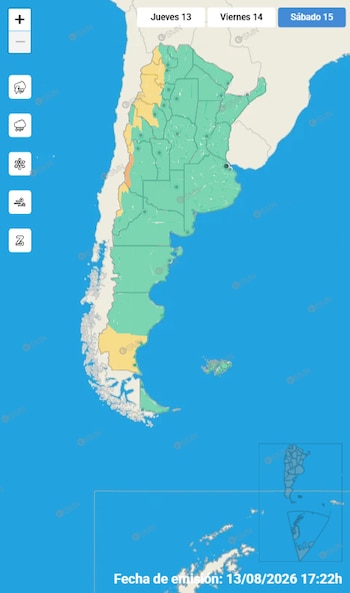 La cordillera es la más afectada por las alertas que impuso el Servicio Meteorológico