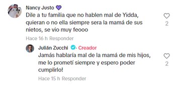 Julián Zucchi responde a Yiddá