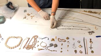 Parte del oro incautado a