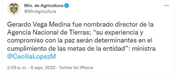 Este martes 6 de septiembre