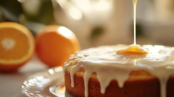 El glaseado de naranja proviene