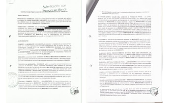 En el contrato revelado por
