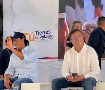 Nicolás Petro y Gustavo Petro