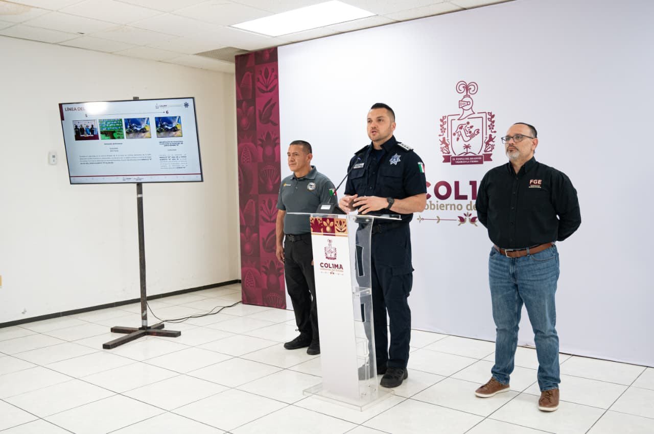 Los hechos fueron informados en conferencia de prensa (FGE Colima)