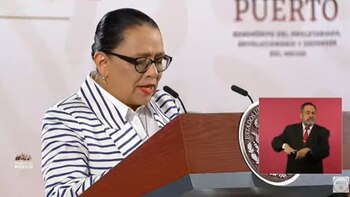 Rosa Icela Rodríguez, secretaria de Seguridad, habla en la mañanera sobre las elecciones 2024