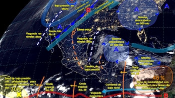 Mapa de los sistemas meteorológicos que influirán en el clima de México para este miércoles 30 de octubre 2024