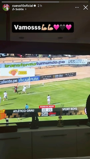 Christian Cueva siguió detenidamente la participación del Sport Boys en los cuartos de final de la Copa de la Liga 2026. - Crédito: @cueva10oficial