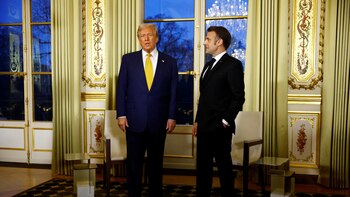 Macron recibe a Trump poco