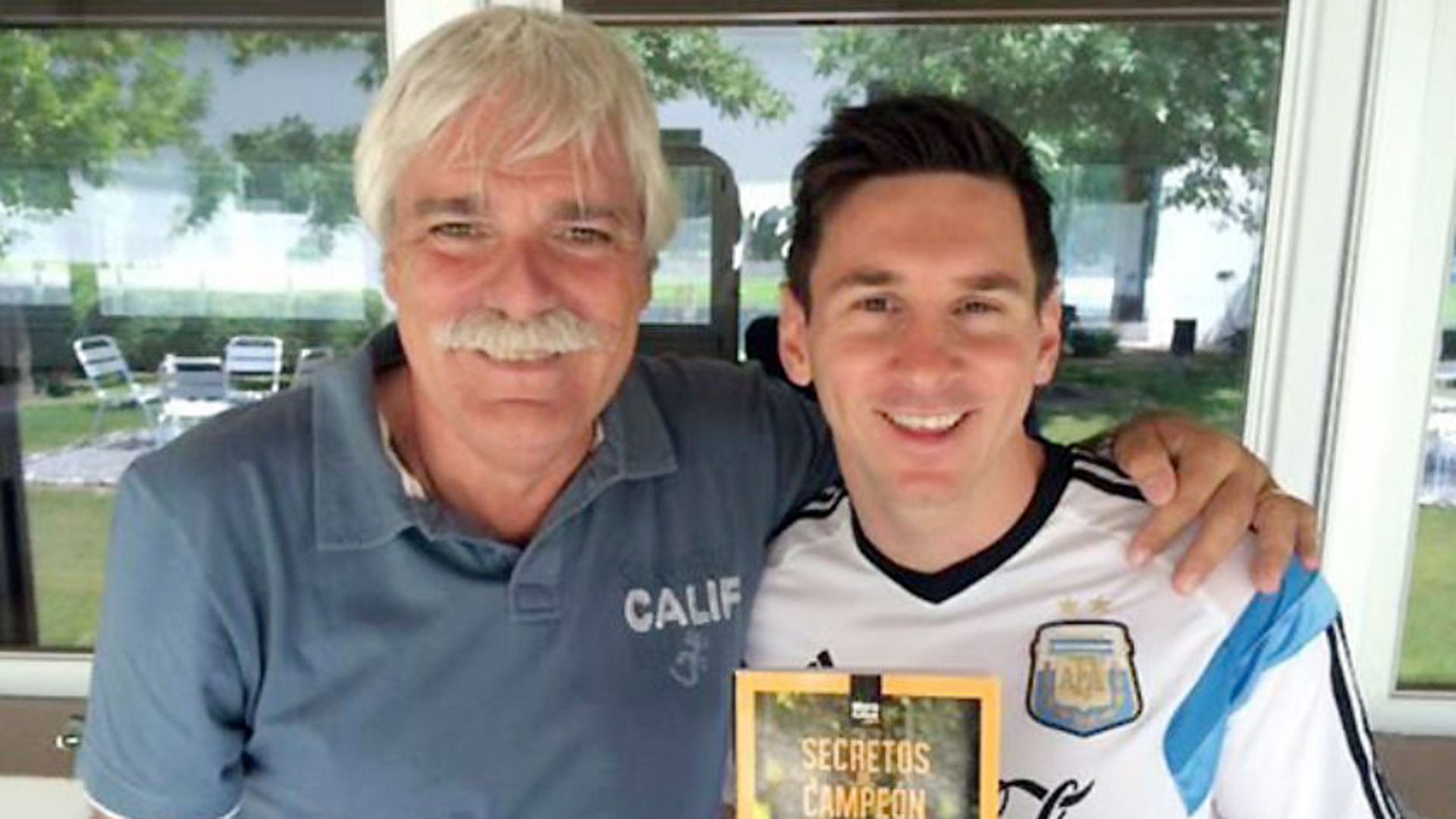 El profe Salorio, junto a Messi