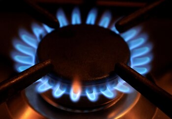 FILE PHOTO: Gas flames of