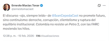 Ernesto Macías no dudó en