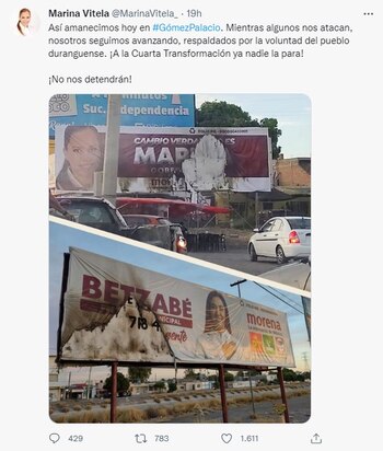 Marina Vitela denunció la quema