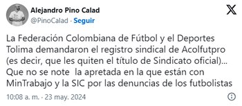 El periodista deportivo informó sobre