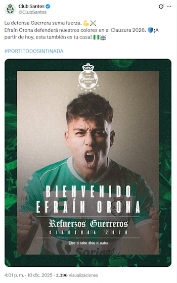 Santos oficializa la llegada del