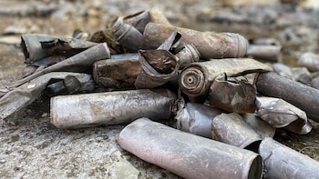 Los cartuchos de aerosoles explotados