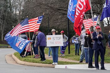 Los partidarios del presidente de
