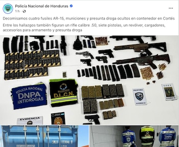 El hallazgo se realizó en las instalaciones del centro logístico de la Operadora Portuaria Centroamericana. (FOTO: Facebook)