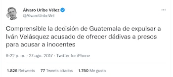 En 2017, el expresidente Álvaro